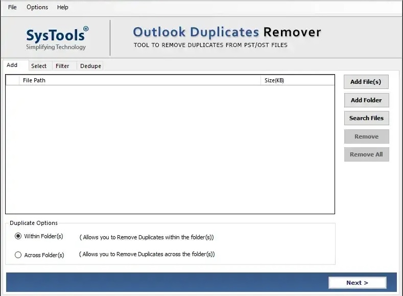 Outlookの重複アイテムリムーバー